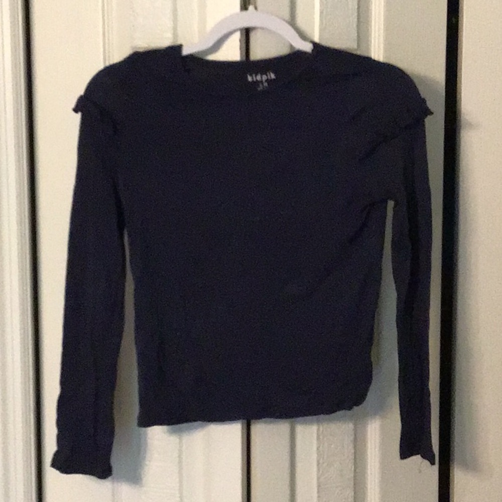 kidpik Navy Long Sleeve Tee
